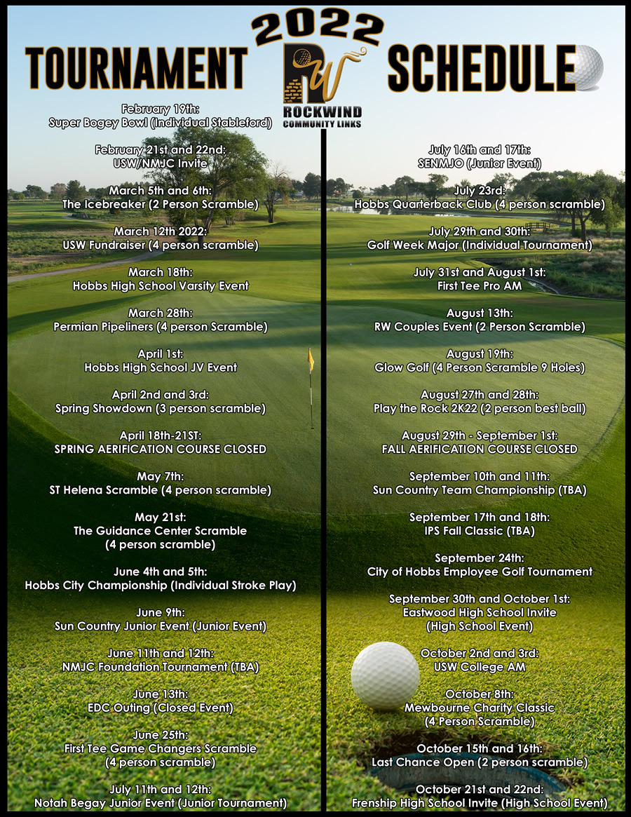 Tournament Schedule